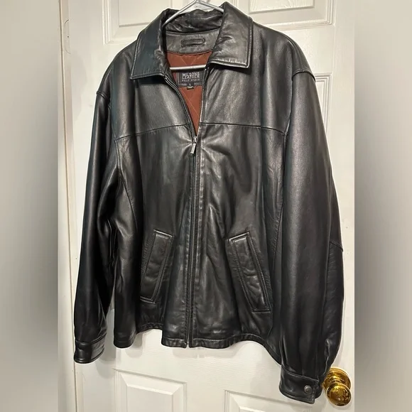Wilson Leather L Pelle Studio Black Buttery Soft Leather Jacket Quilted Lining - Picture 1 of 9